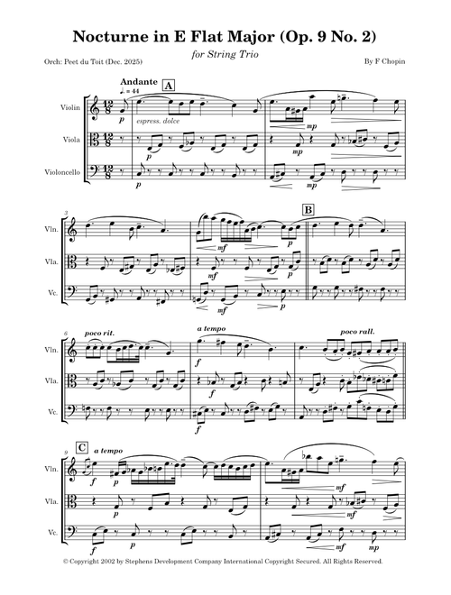 Nocturne In Eb Major, Op. 9, No. 2 – Frédéric Chopin