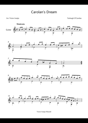 Carolan's Dream – Turlough O'Carolan Sheet Music with Chords for