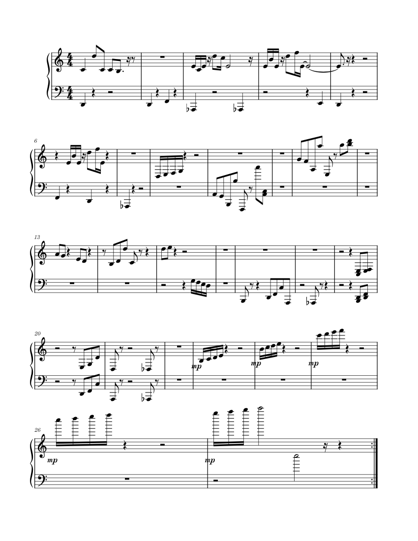 piano Sheet Music for Piano (Solo) Easy | MuseScore.com