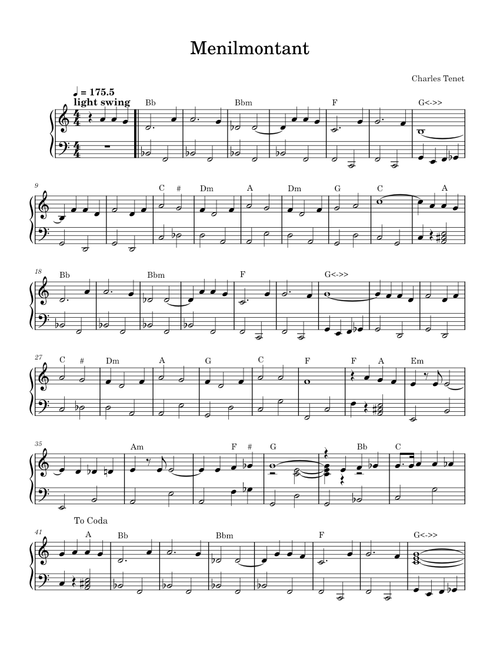 Ménilmontant – Charles Trenet