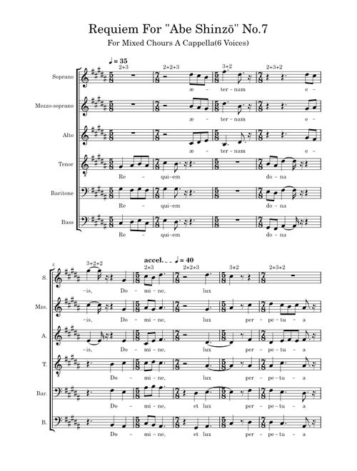 Requiem for "Abe Shinzō" No.7(安倍晋三元首相の死を悼むレクイエム 第7番)