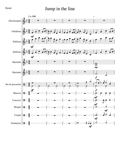 Jump in the line (percussion ensemble)