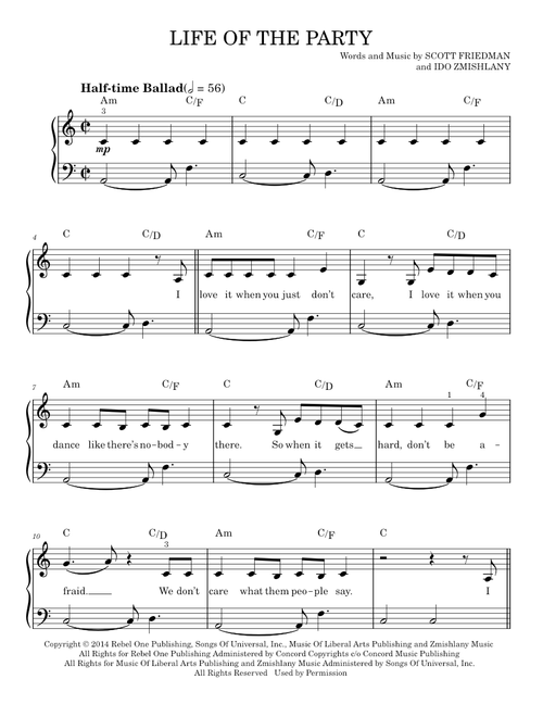 Life of the party - Shawn Mendes (Easy Piano)