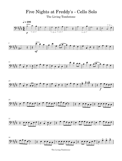 Five Nights At Freddy's – The Living Tombstone (Cello Solo)