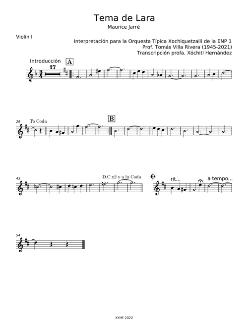 La Chanson De Lara - Maurice Jarre