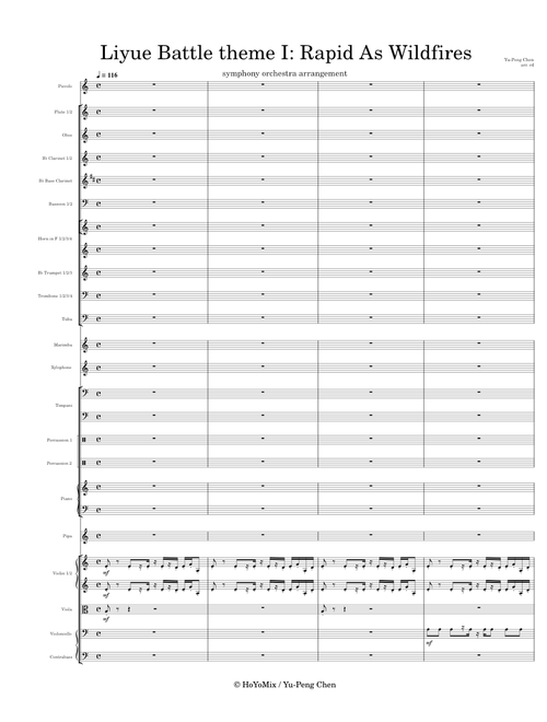 Liyue Battle OST I: Rapid as Wildfires (symphony orchestra)