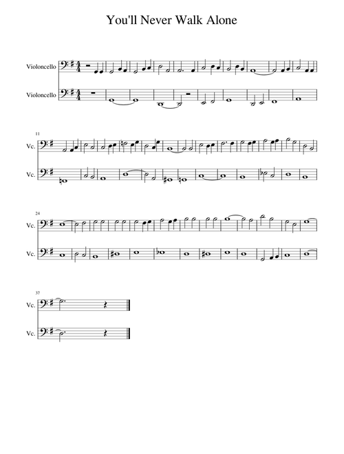 You'll Never Walk Alone – Richard Rodgers You'll Never Walk Alone