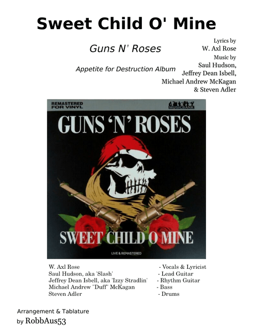 Sweet Child O' Mine  – Guns N' Roses Sweet Child O Mine - Guns N Roses - RobbAus53