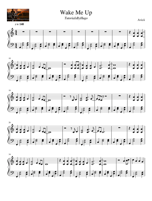 Wake Me Up - Avicii (piano solo)