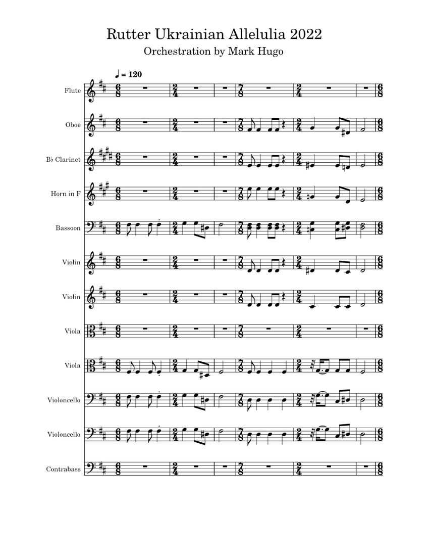 Rutter Score Rutter's Public Domain (given out for contributions to Ukrainian Relief ...