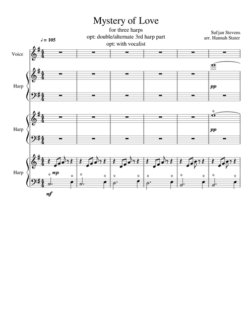Mystery of Love for 3 harps