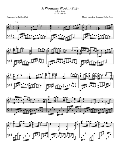 A Woman's Worth (Arr. Trisha Wolf) - Alicia Keys (Piano Solo)