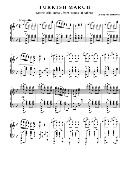 Turkish March (Marcia Alla Turca) - Beethoven