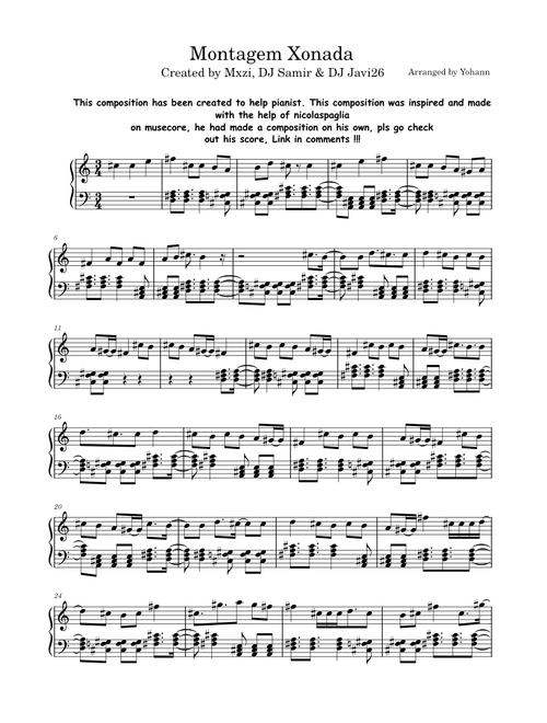 Montagem Xonada - For pianist