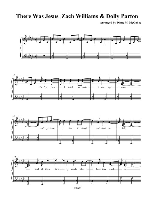 There Was Jesus (Arr. Diane M. McGahee) - Zach Williams (Small Ensemble)