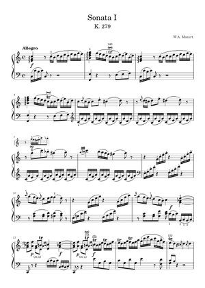 Sonata No. 1, 1st Movement K. 279 Sheet Music for Piano