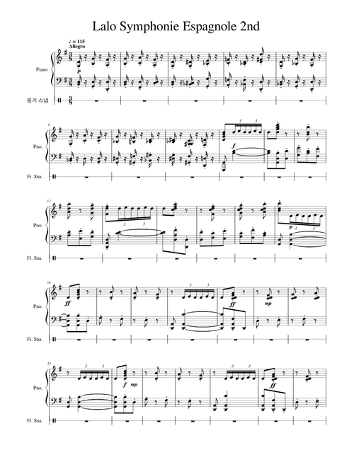 Lalo Symphonie Espagnole 2nd accompaniment