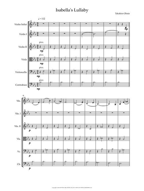 Isabella's Lullaby (Arr. Matheus Sampaio) - Sally Boyden, David Austin (Orchestra)