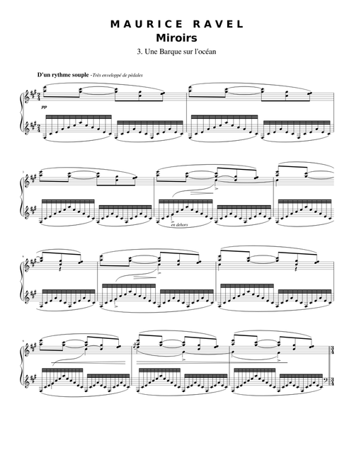 Ravel - Miroirs: III. Une Barque sur l'océan
