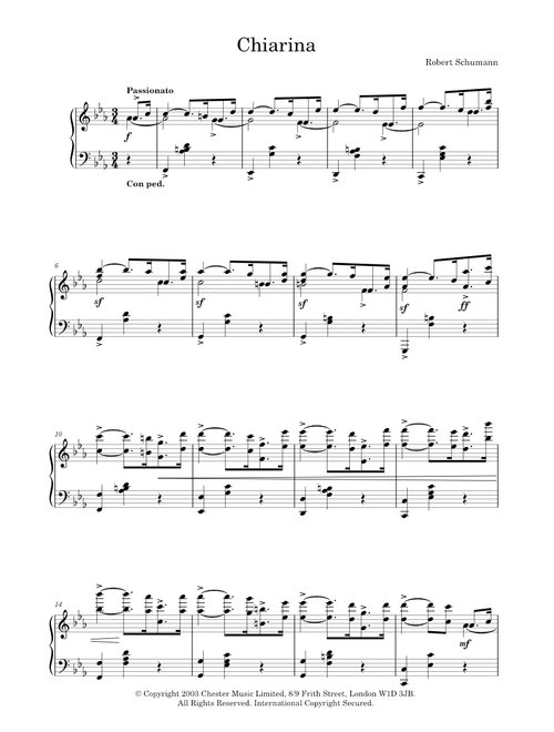 Chiarina, from Carnaval Op. 9 - Robert Schumann (Piano Solo)