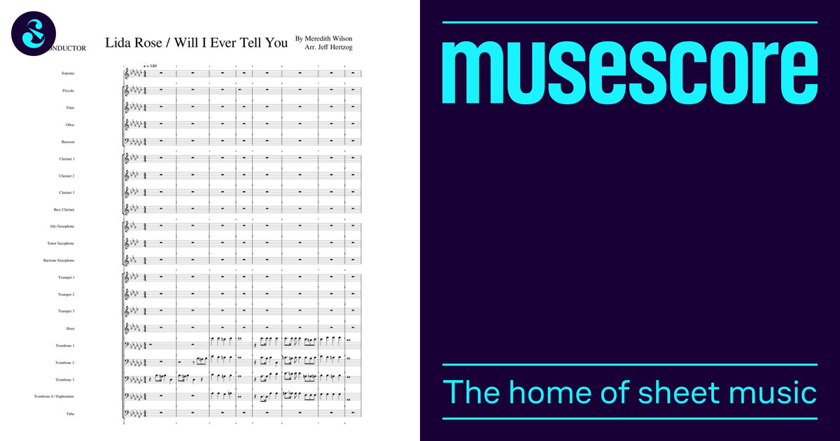 Lida Rose – Meredith Willson, The Music Man Musical Sheet music for ...