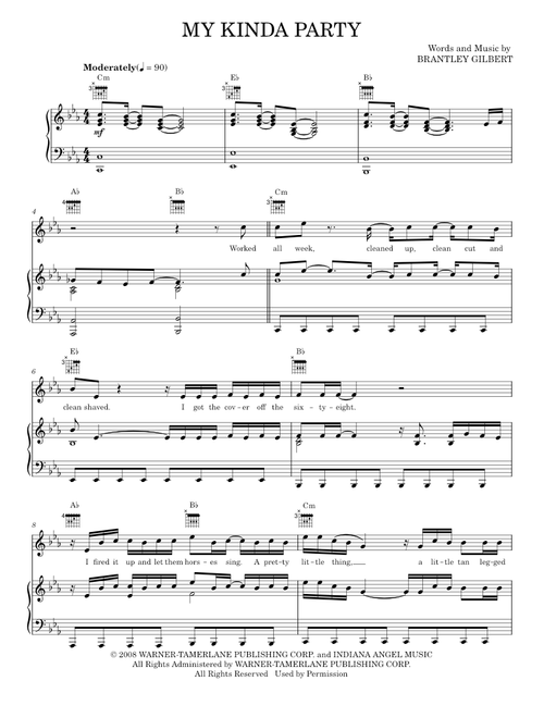My kinda party - Jason Aldean (Piano-Vocal-Guitar)