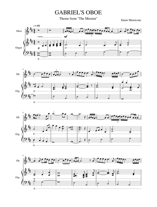 Gabriel's Oboe ~ Ennio Morricone