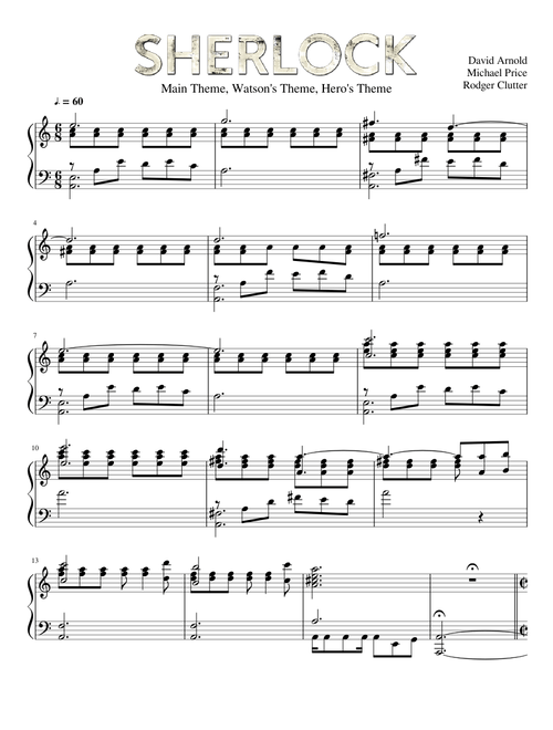 Sherlock Medley - Sherlock (BBC) - David Arnold and Michael Price - Piano Solo