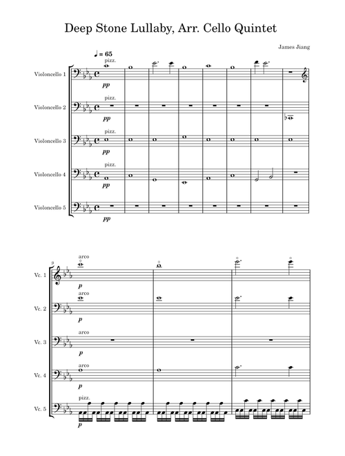 Deep Stone Lullaby arr.Cello Quintet