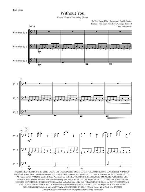 Without You (Arr. Fabio Britto) - David Guetta Featuring Usher (String Ensemble)