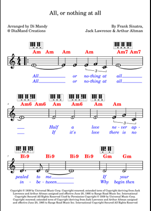 All or Nothing at All (Lead sheet with lyrics ) Sheet Music with
