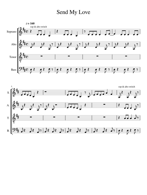 Send My Love SATB