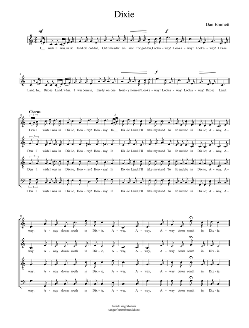Dixie – Dan Emmett