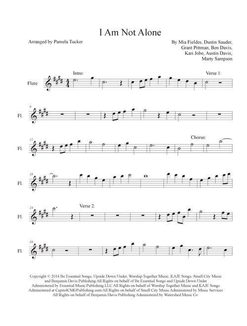 I Am Not Alone (Arr. Pamela Tucker) - Kari Jobe (Flute Solo)