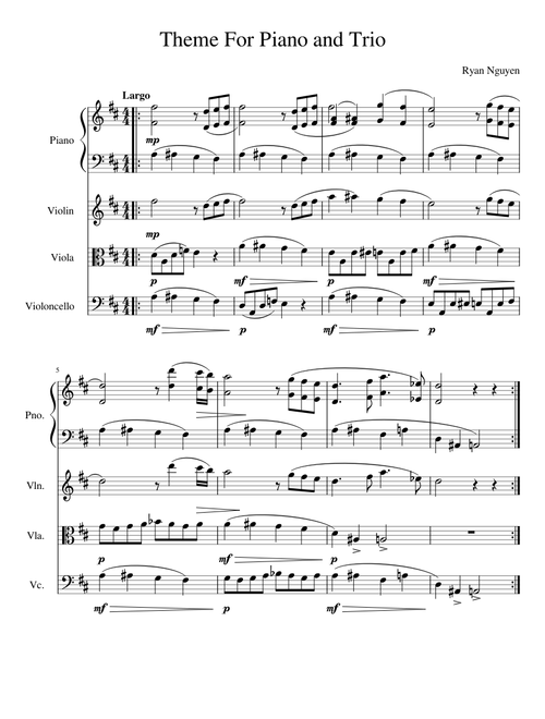 Suite For Piano and Trio WIP