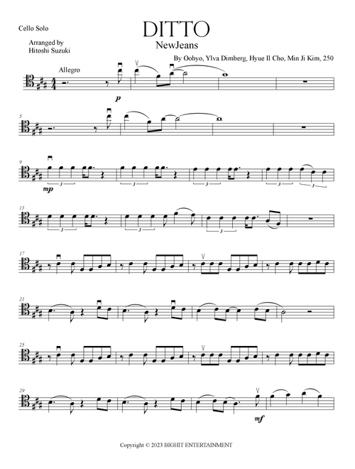 Ditto (Arr. Hitoshi Suzuki) - Newjeans (Cello Solo)