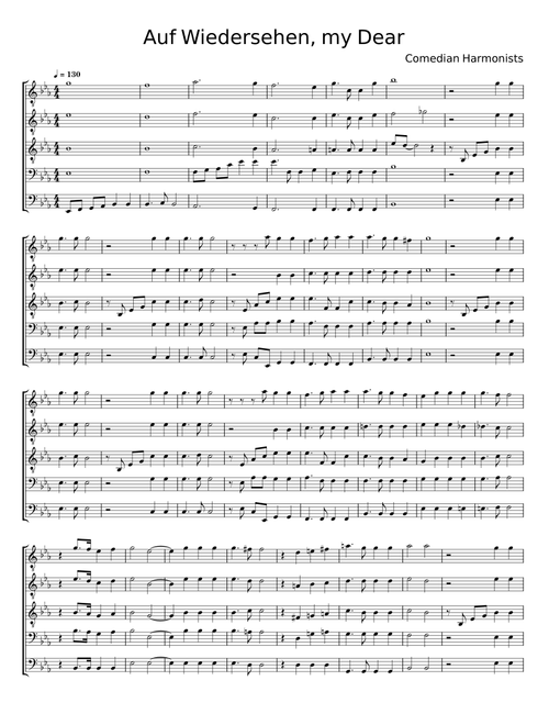 Gib mir den letzten abschiedskuss - auf wiedersehen my dear - Comedian Harmonists