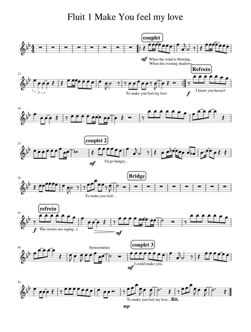 Make You feel my love (Adele) Flute 1
