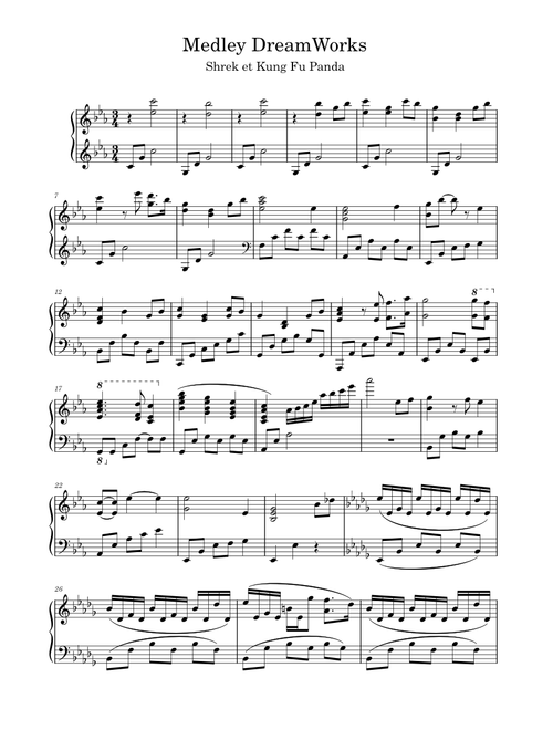 Medley DreamWorks : Shrek et Kung Fu Panda