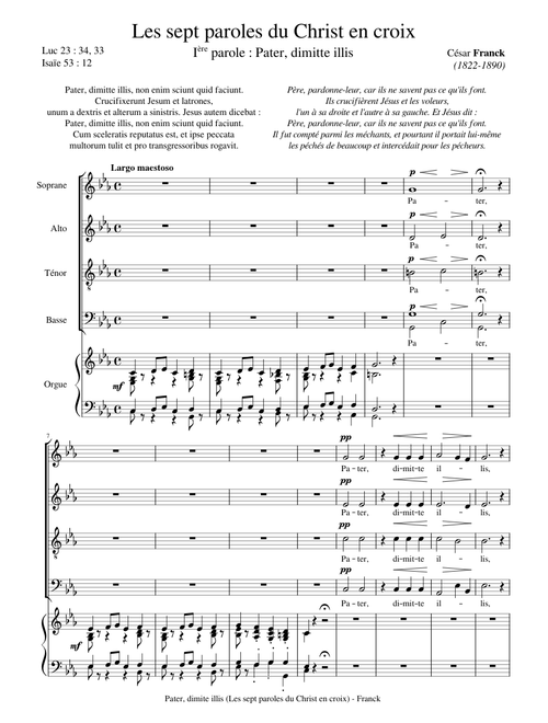 Pater, dimitte illis - Franck