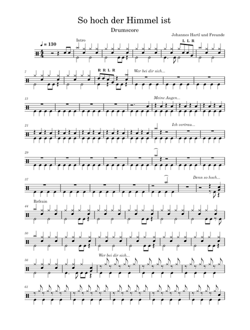 So hoch der himmel ist – Johannes Hartl und Freunde (Drums)