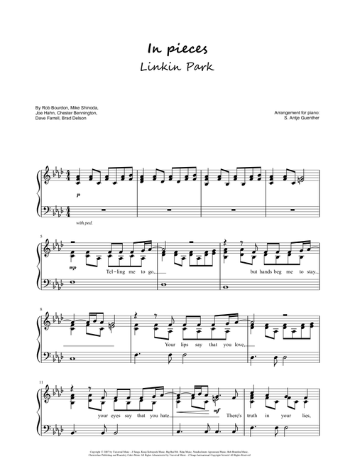 In Pieces (Arr. S. Antje Günther) - Linkin Park (Piano Solo)