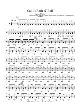 Free Call It Rock N Roll by Great White sheet music | Download PDF