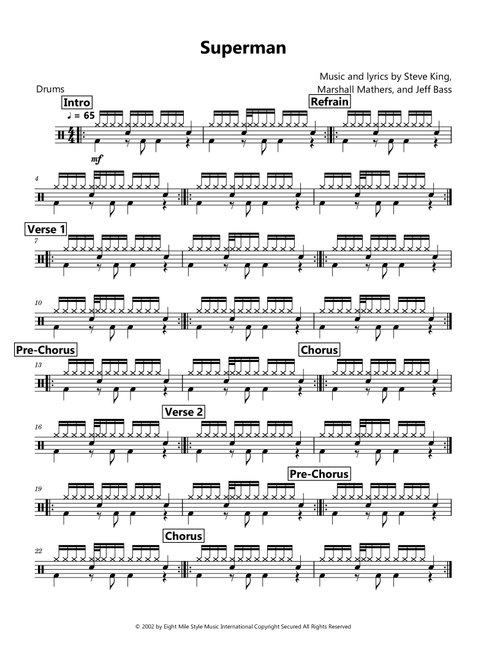 Superman (Arr. David Lartey) - Eminem (Drums)