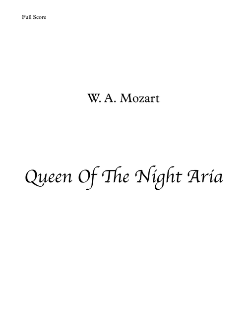 Queen Of The Night Aria Brass Quintet (Arr. Leandro Cardoso) - Wolfgang Amadeus Mozart (Brass Ensemble)