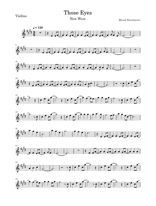 Those Eyes New West - Violin