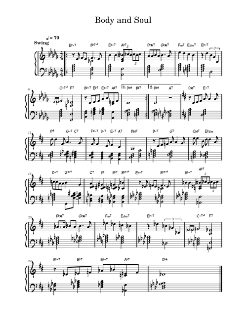 Body and soul - Johnny Green