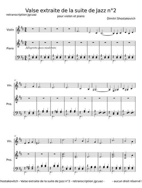 Jazz Suite No. 2: II. Lyric Waltz - Dmitri Shostakovich