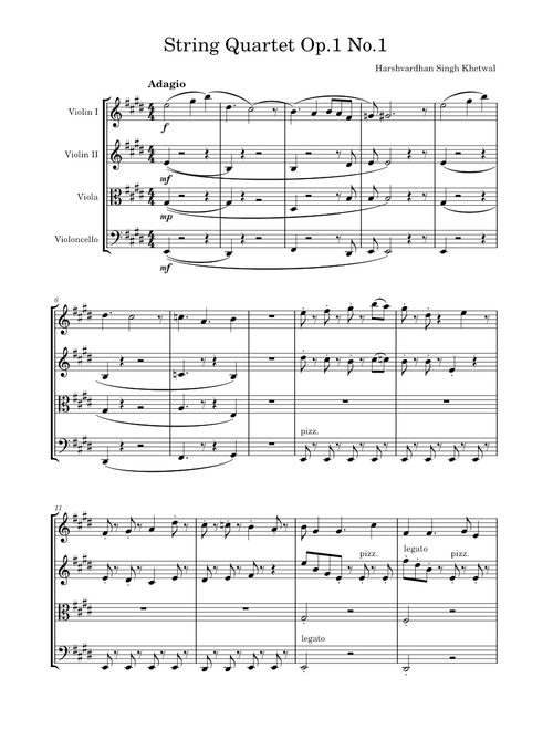 String Quartet Op. No.1 – geetomaira
