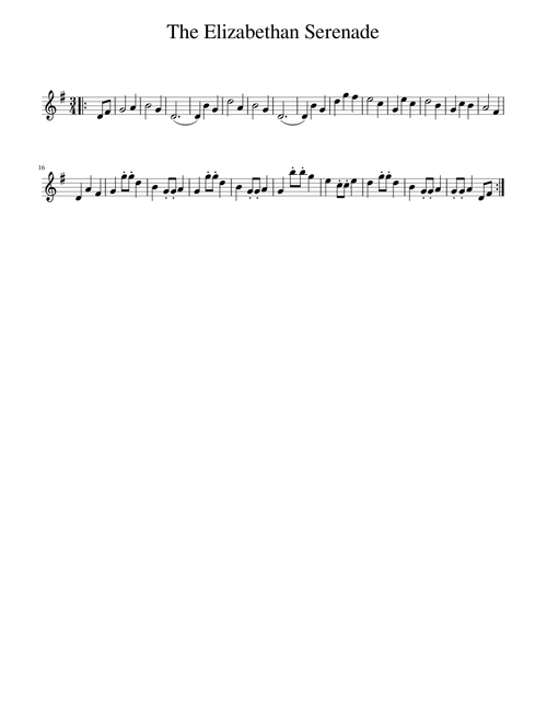 The Elizabethan Serenade